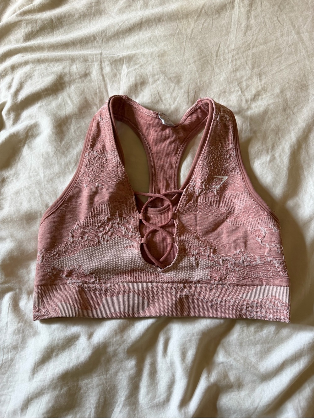 Pink Adapt Camo Gymshark Sports Bra